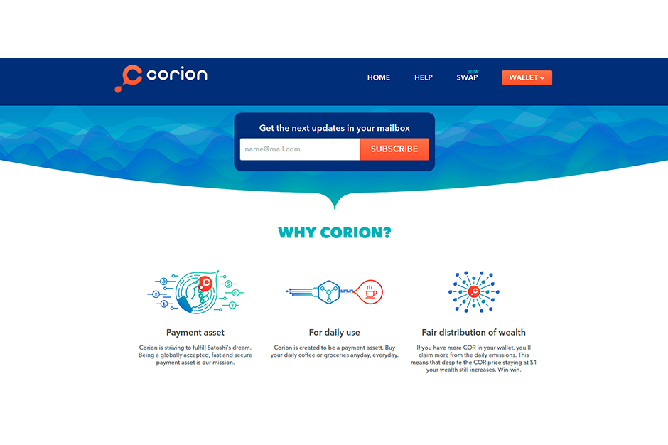 CORION Platform wallet