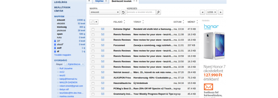 Freemail redesign 2012