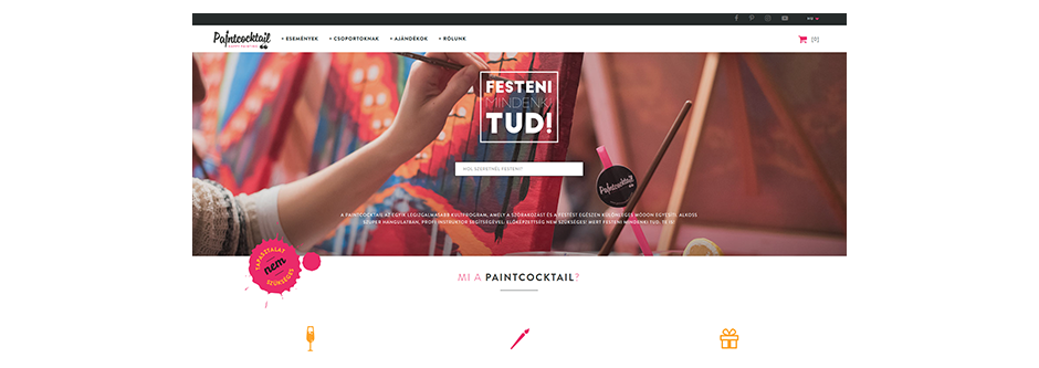 PaintCocktail jegyértékesítő platform