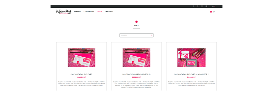 PaintCocktail jegyértékesítő platform